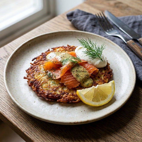 Krispig råraka med gravad röding