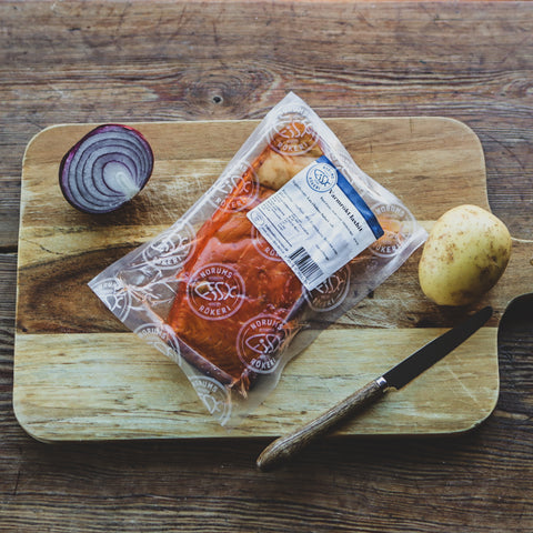 Varmrökt lax naturell ca 270 g - Norums fiskrökeri (Fryst)