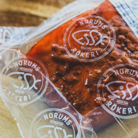 Varmrökt lax med Västerbottensost ca 270 g - Norums fiskrökeri (Fryst)