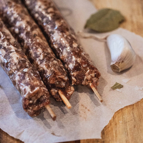 Grillspett från gården ca 260 g (3 st) - Hembygdens Kött & Chark (Fryst)